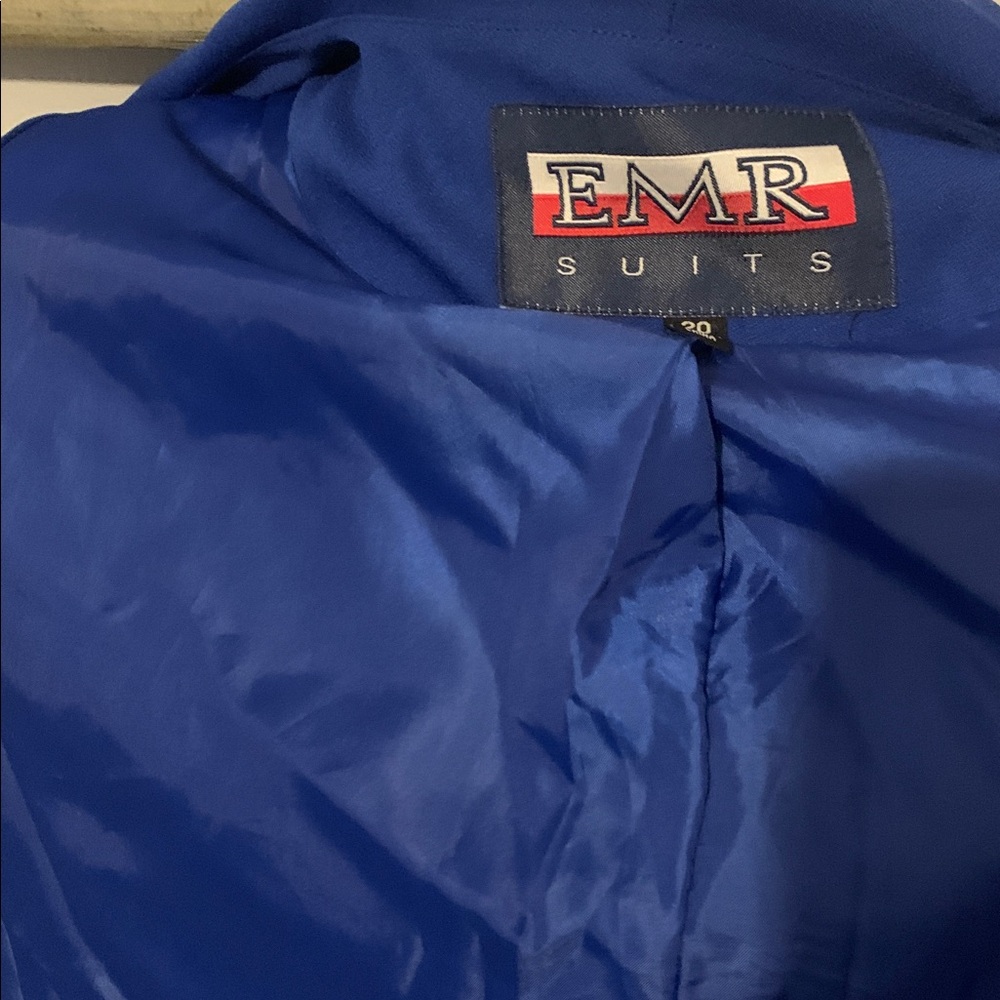 Women's Royal Blue Ruffle Collar Jacket - Picture 2 of 2